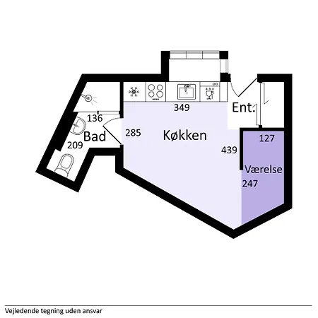 아파트 Minimalistisk Studiolejlighed I Centrum Af